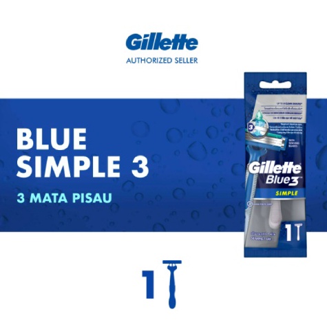 HOT PRODUCTS Gillette Blue 3 Alat Cukur Simple 2 x 1 pcs