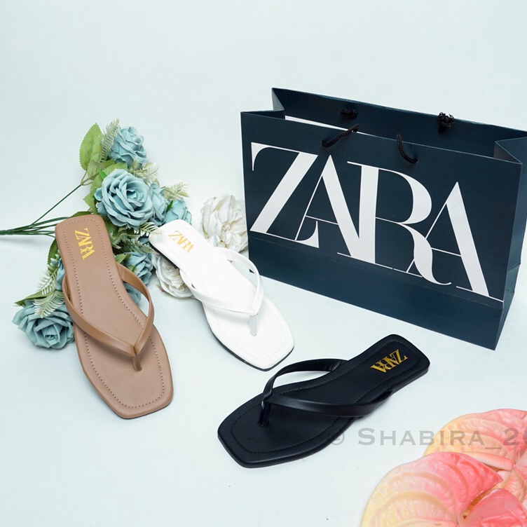 KODE W82L Sandal Jepit Zara Premium  Sandal flat jepit wanita