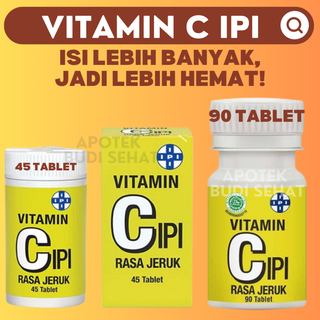 Vitamin IPI Vitamin C IPI Vit C IPI Vitamin C Anak Vitamin Anak Vitamin Dewasa botol isi 45 tablet