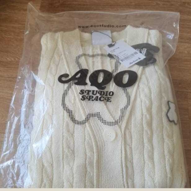 [PLNSN] AQO Bear Ivory Cardigan