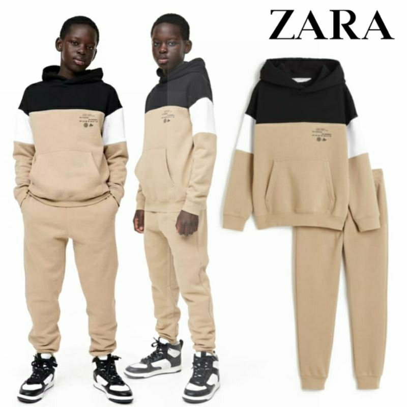 Zara Boys & Girls One Set Hoodie Sweatshirt Jogger / Setelan Hoodie Sweatshirt Jogger Anak Laki-laki
