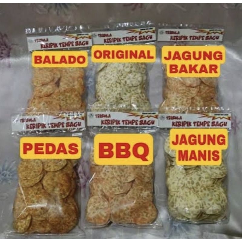 

keripik tempe sagu aneka rasa 75gram