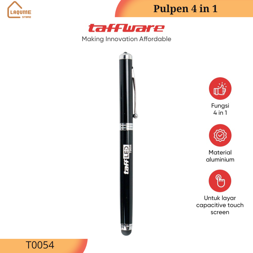 

Pulpen 4 in 1 Senter Laser Pointer Pen dan Stylus Tinta Hitam