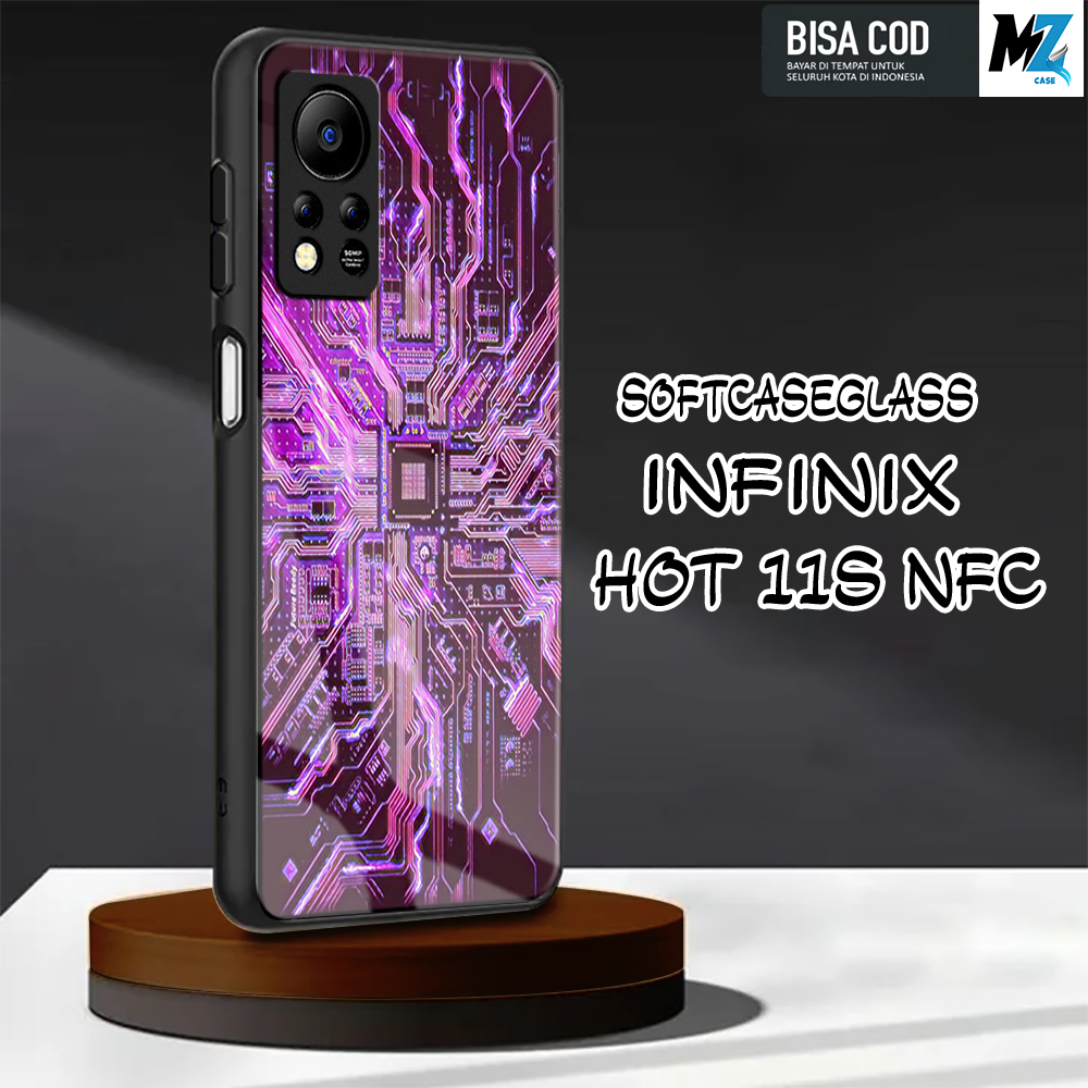 Softcase Glass Kaca [K24] Infinix Hot 11s NFC Terbaru Case Handphone Kesing Pelindung Handphone