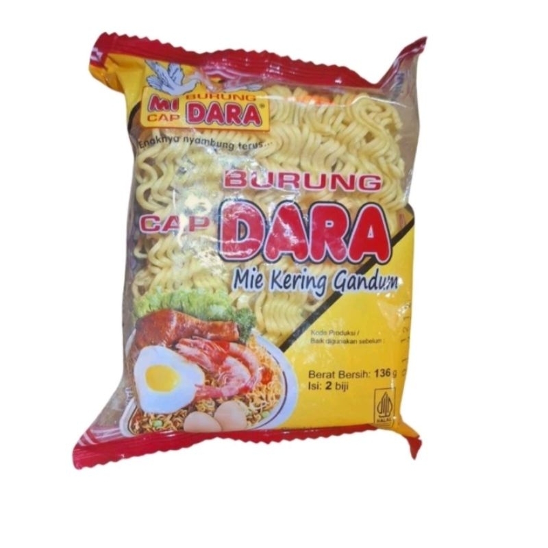 

MIE KERING CAP BURUNG DARA PIPIH 140gr / MIE GANDUM 136gr ECER