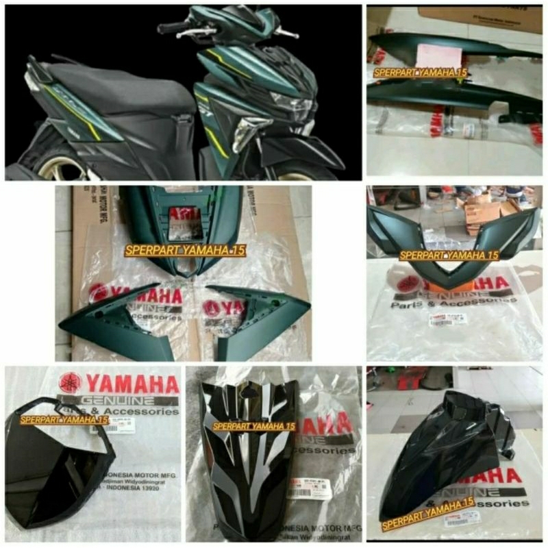 COVER FULL BODY HALUS SOUL GT125 SOUL GT 125 LED 2015-2018 (9ITEM) ORI YAMAHA 2SX