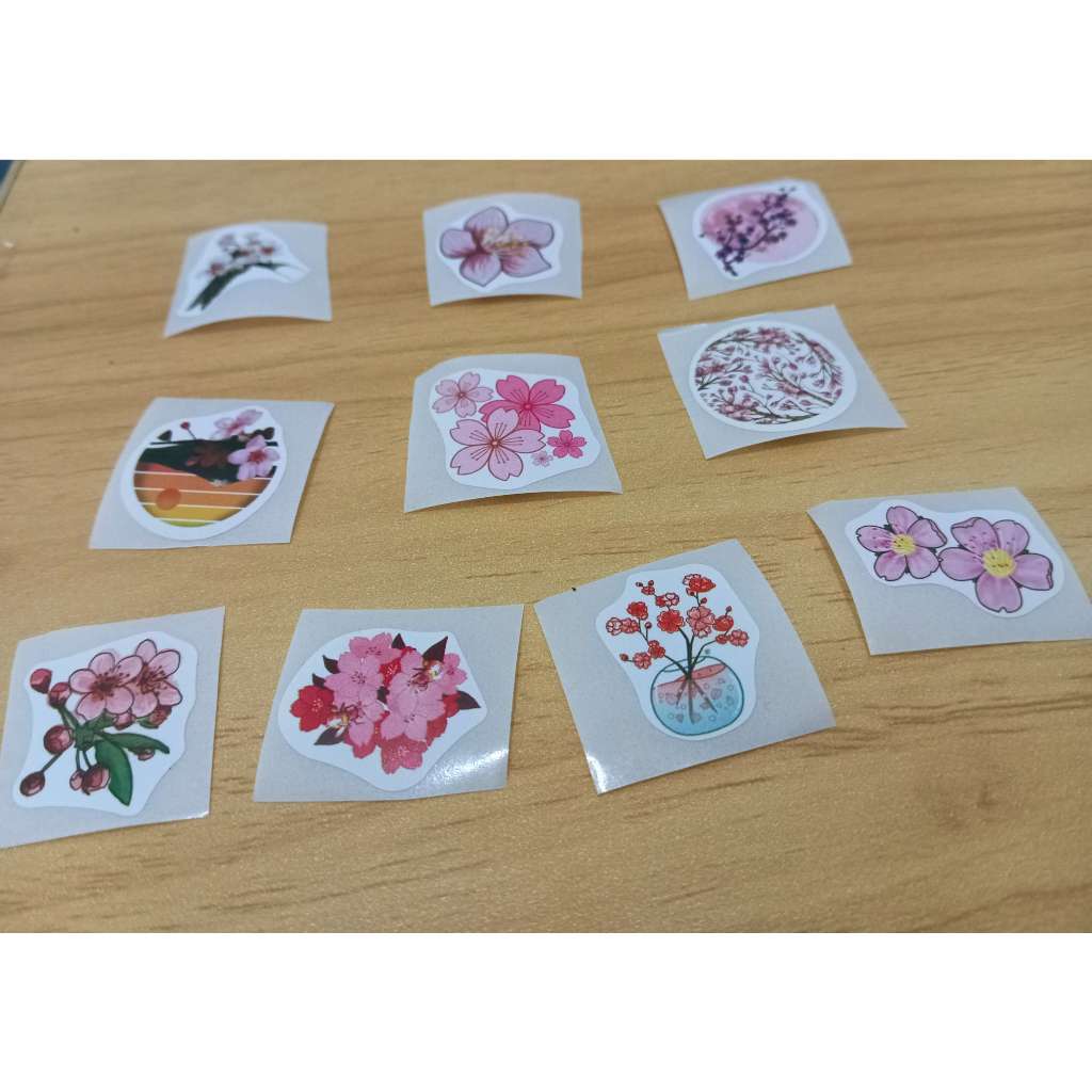 

(5 pcs) mini stiker bunga ekonomis | mini sticker flower pink