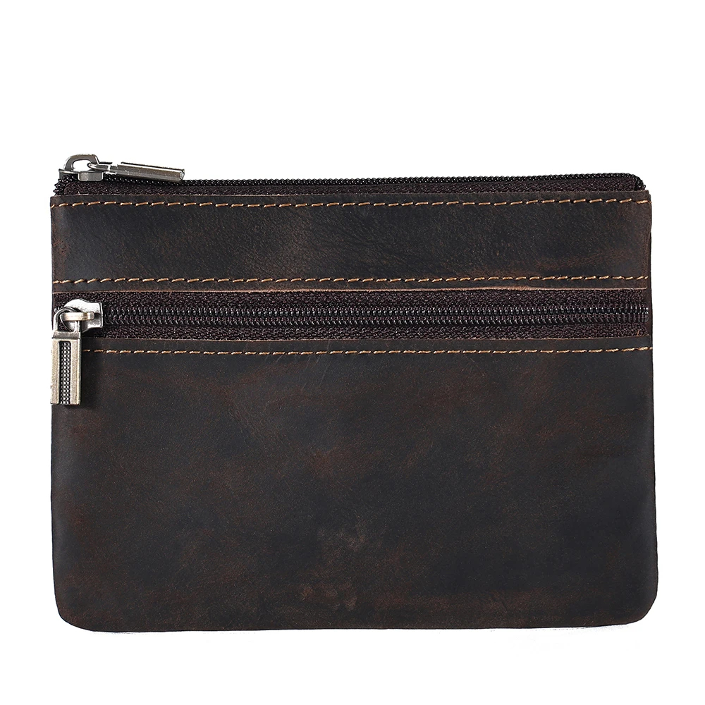 Dompet Koin dengan Gantungan Kunci Kulit Asli Original - Dompet Kartu Pria Wanita Asli Kulit Sapi