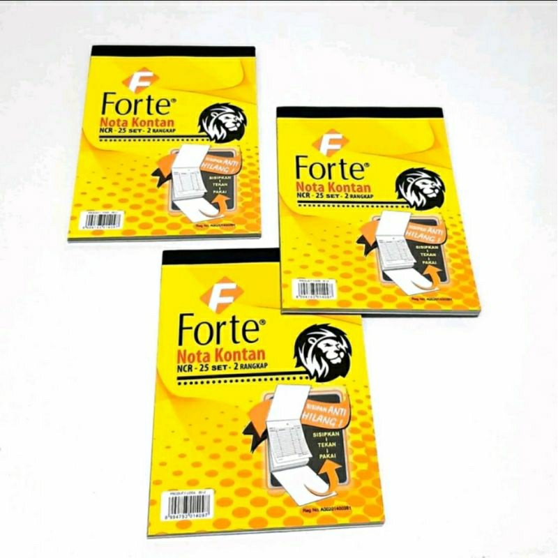 

Buku Nota Kontan Kecil 2Ply Forte / Nota Kontan 2 Rangkap Kecil / Nota Kontan 2 Ply Cover Kuning