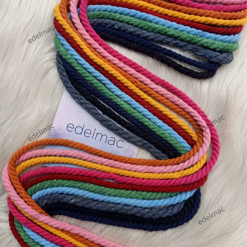 Ecer Tali Katun Macrame 5mm | 6mm Twist Colorful
