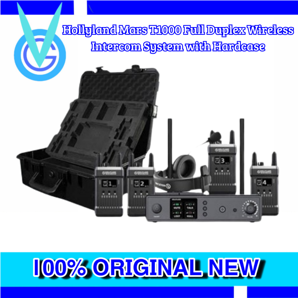 Hollyland Mars T1000 Full Duplex Wireless Intercom System with Hardcase