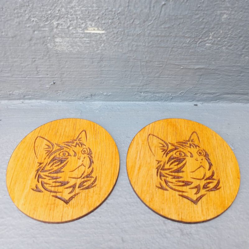 Tatakan Gelas Kayu Custom