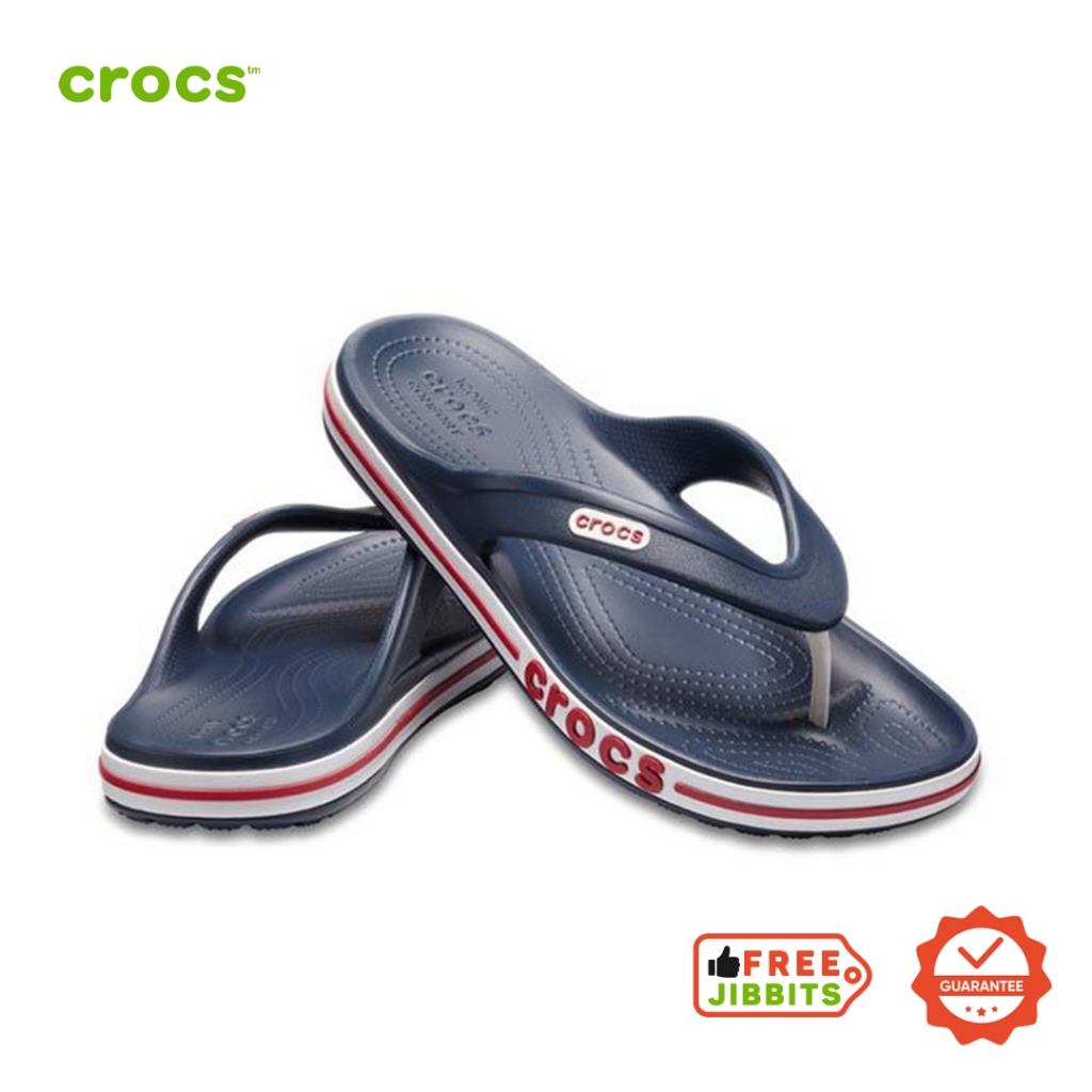 Sandal Crocs Ori Crocs Bayaband Flip Biru Dongker - BVM