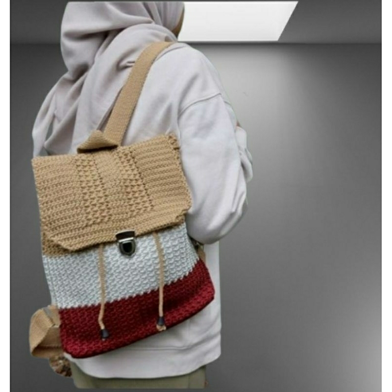 TAS RAJUT RANSEL/TAS RAJUT GENDONG