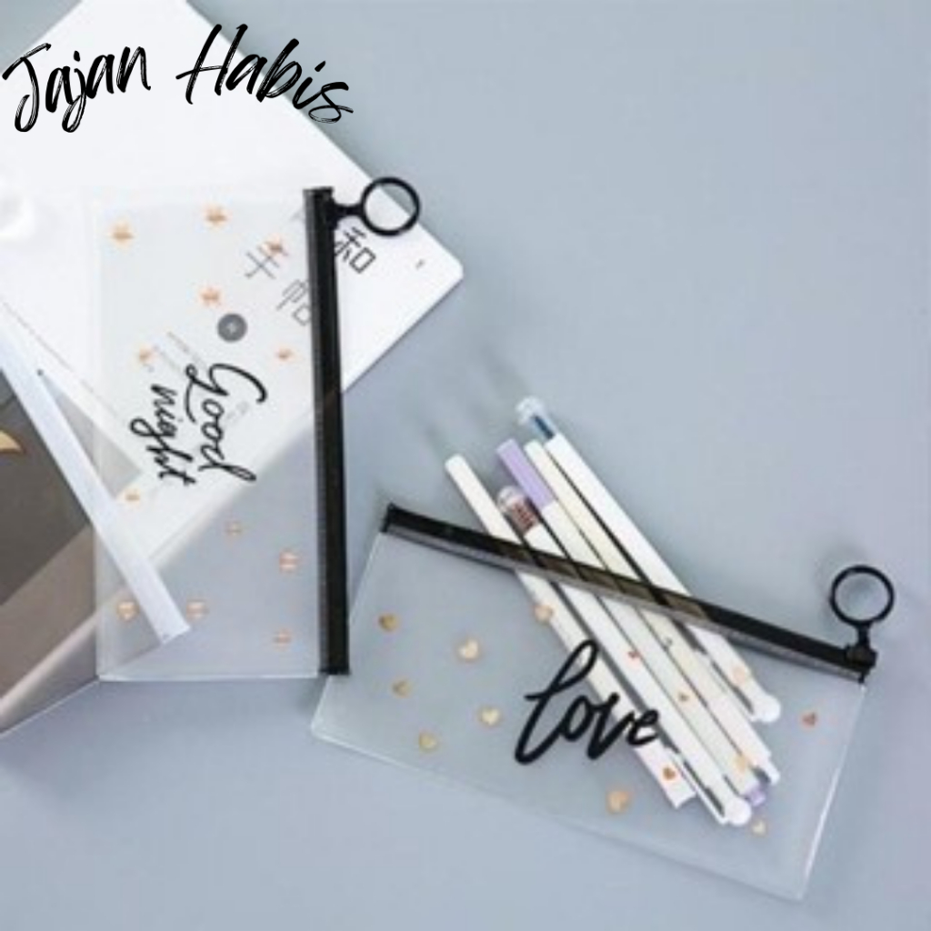 

JABIS Tempat Pensil Pulpen Transparan Ziplock Karakter Serbaguna Pouch Zip Lock Penyimpanan Kosmetik Pouch Zipper Pencil Case Tempat Penyimpanan Alat Tulis Murah