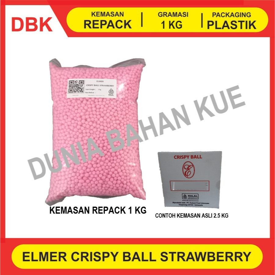 

ELMER CRISPY BALL STRAWBERRY - REPACK 1 KG