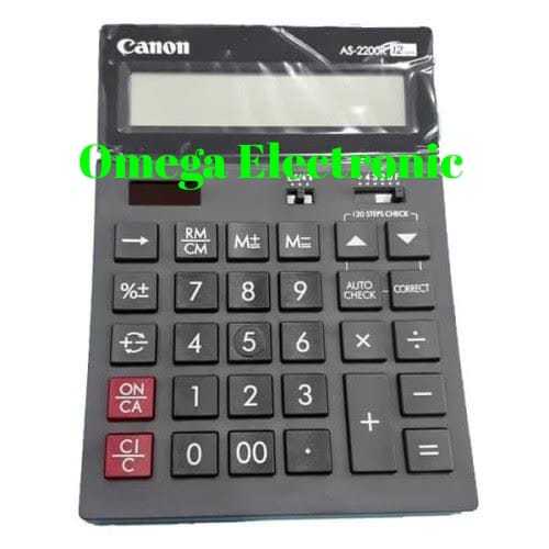 

Canon AS 2200R - Calculator Check & Correct Desktop Kalkulator Meja Kantor 12 Digits AS 2200R AS 2200 R