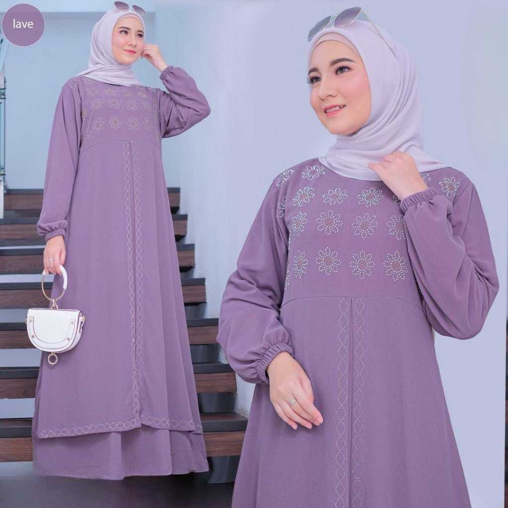gamis jumbo ld 100 110 120 130 140 bahan wolfis warna hitam ungu milo dress muslimah