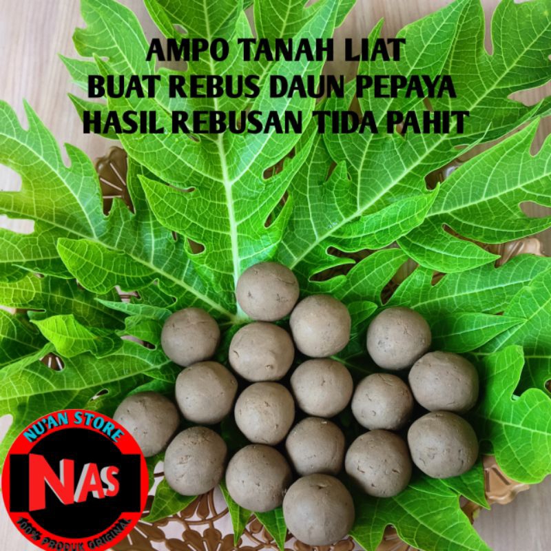 

TANAH LIAT ATAU AMPO Untuk rebusan daun pepaya supaya tida pahit per 5 butir