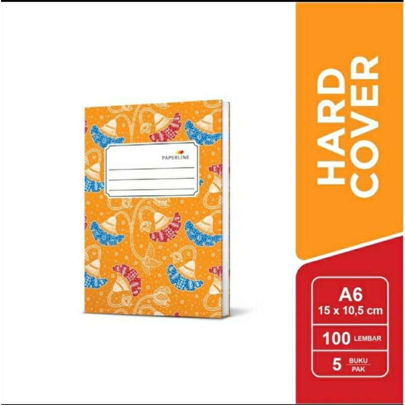 

Buku Hard Cover A6 Oktavo PAPERLINE 100 Lembar / Pcs