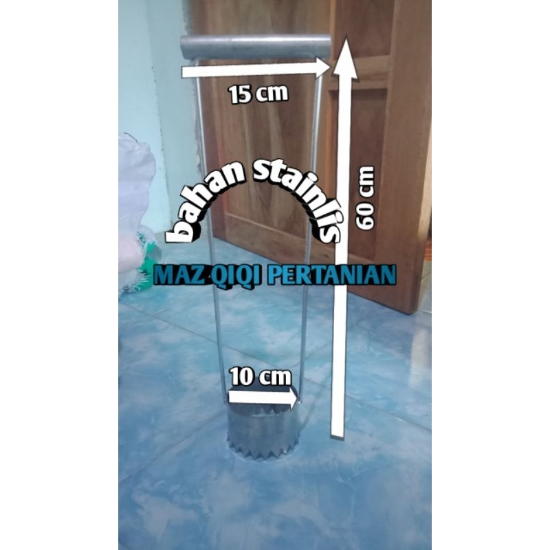 alat plong mulsa plong cemplong alat pelubang mulsa cemplong panjang 60cm pelubang plastik mulsa uk.