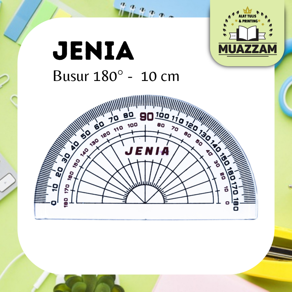 

Jenia Busur 180 Derajat 10 cm Plastik Transparan