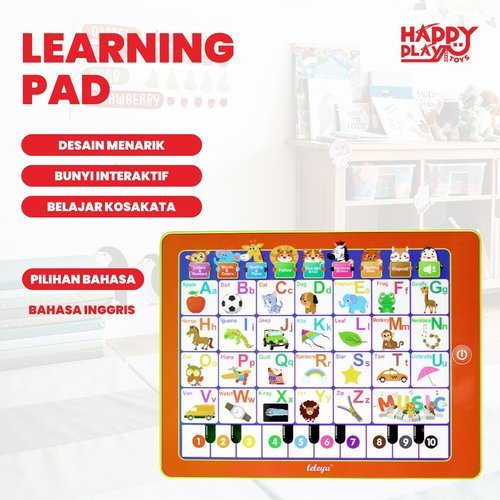 Mainan Anak MAINAN IPAD MINI Playpad Mini 2 Bahasa Ipad Mini Mainan Edukasi Edukatif Anak Balita - M