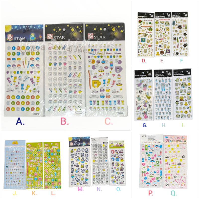

Sticker bentuk gigi/ sticker lucu