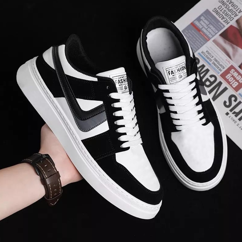 CUCI GUDANG Sepatu Pria Casual Formal Premium Separu Sneakers Pria Wanita Import White Kulit Porsech