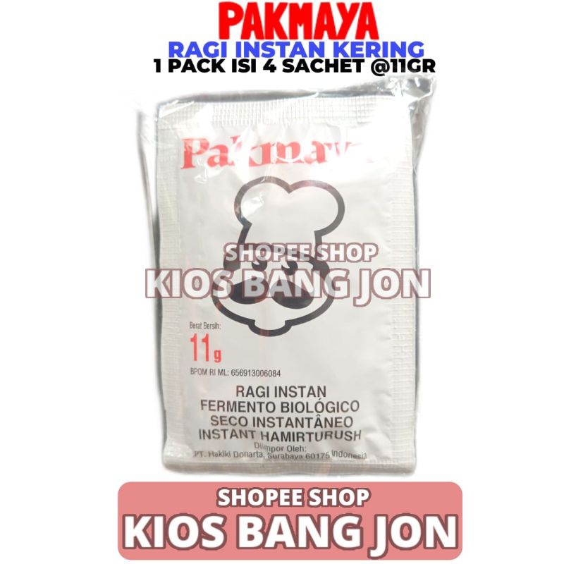 

Pakmaya Ragi Kering Instan Pack Isi 4 Sachet 11 Gram