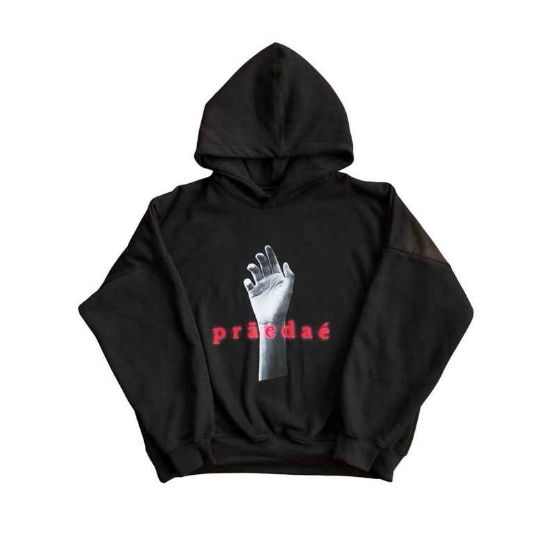 Hoodie Praedae Hopeless Romantic Black / Boxy Hoodie Praedae Hopeless Romantic Black