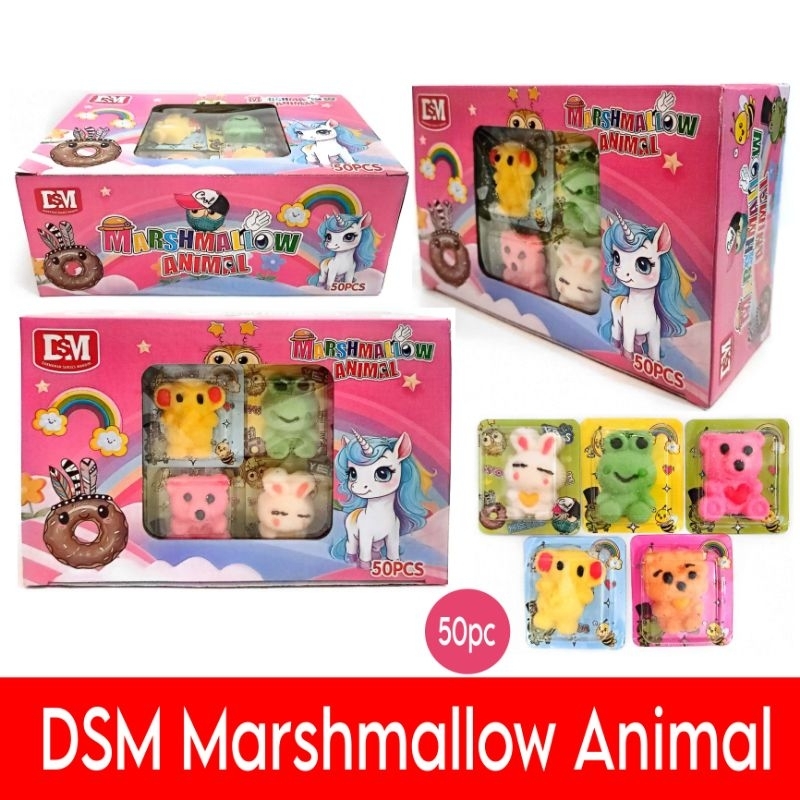 

DSM permen marshmallow animal isi 50pc