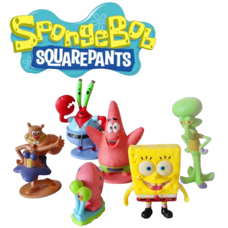 Action Figure Spongebob Squarepants Miniatur Topper Kue Pajangan Spongebob Satuan