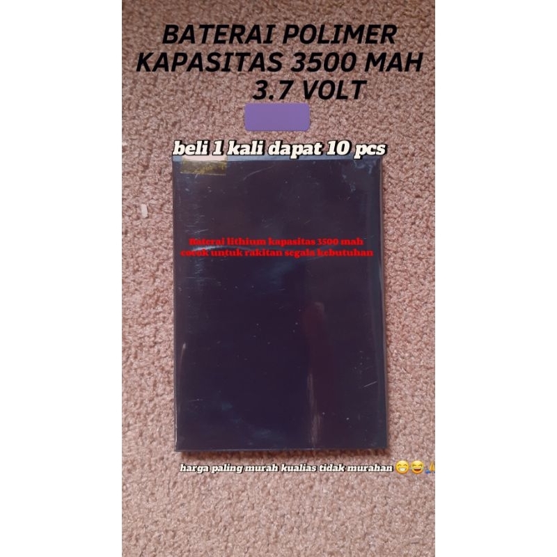 Baterai batre lithium polimer kapasitas 3500 mah 3.8 volt