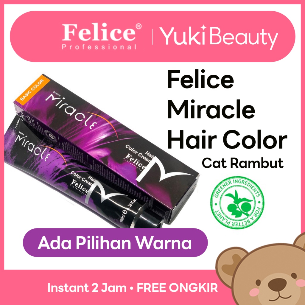 ❤ YUKI Manado ❤ FELICE Miracle Cat Rambut Professional Hair Color BLONDE BROWN Miracle Series