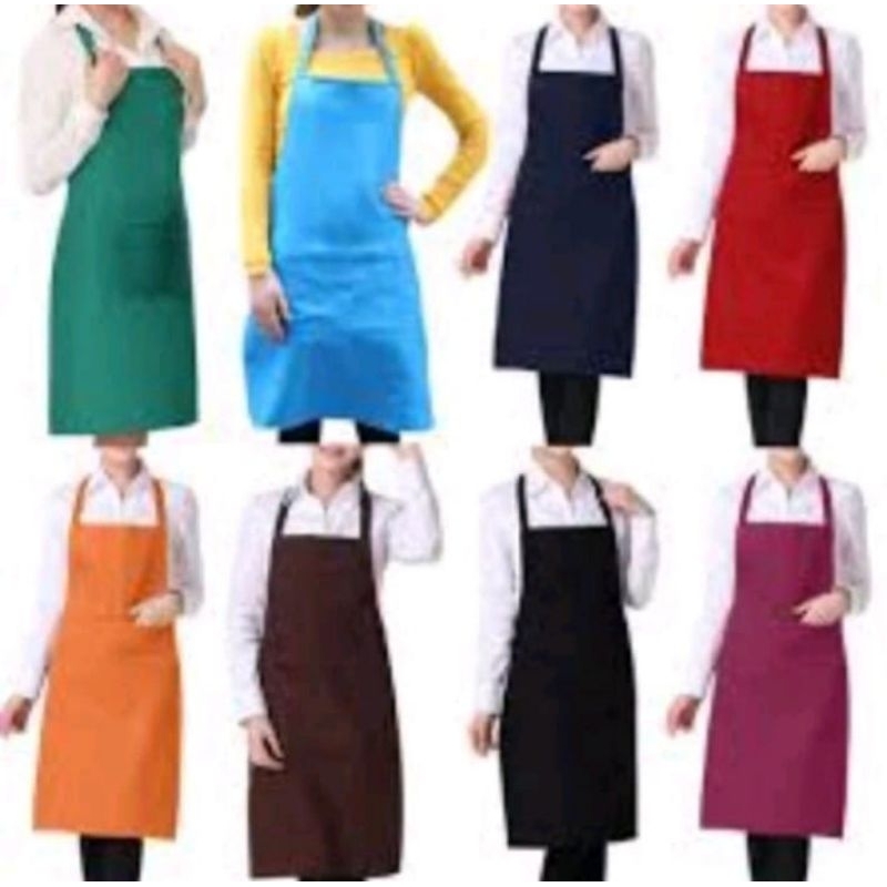 Celemek Apron barista bahan kain katun tebal  Celemek buat memasak Celemek kerja pabrik