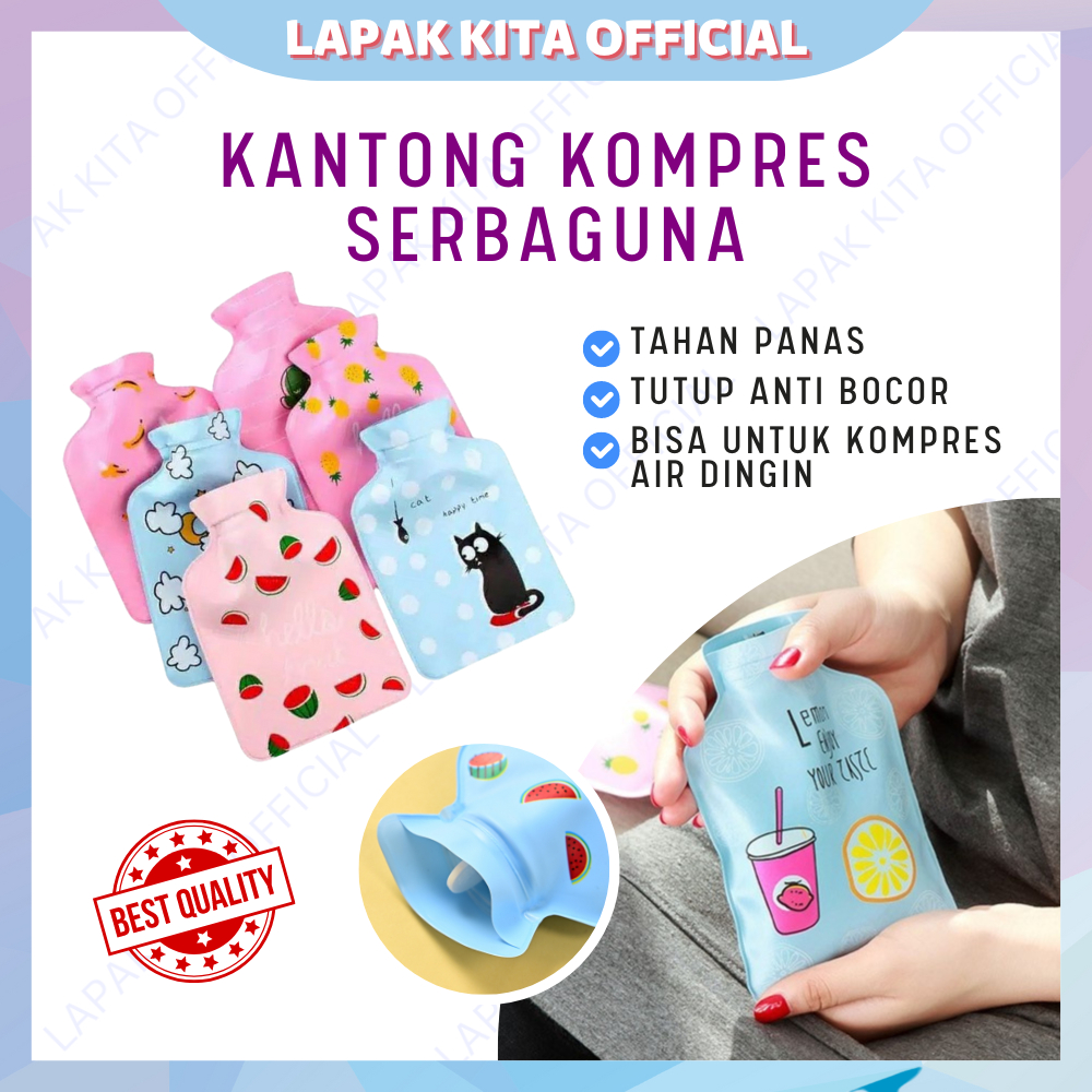 Kantong kompres mini wadah air kompres air hangat dingin kantung air kompres penghangat pereda nyeri