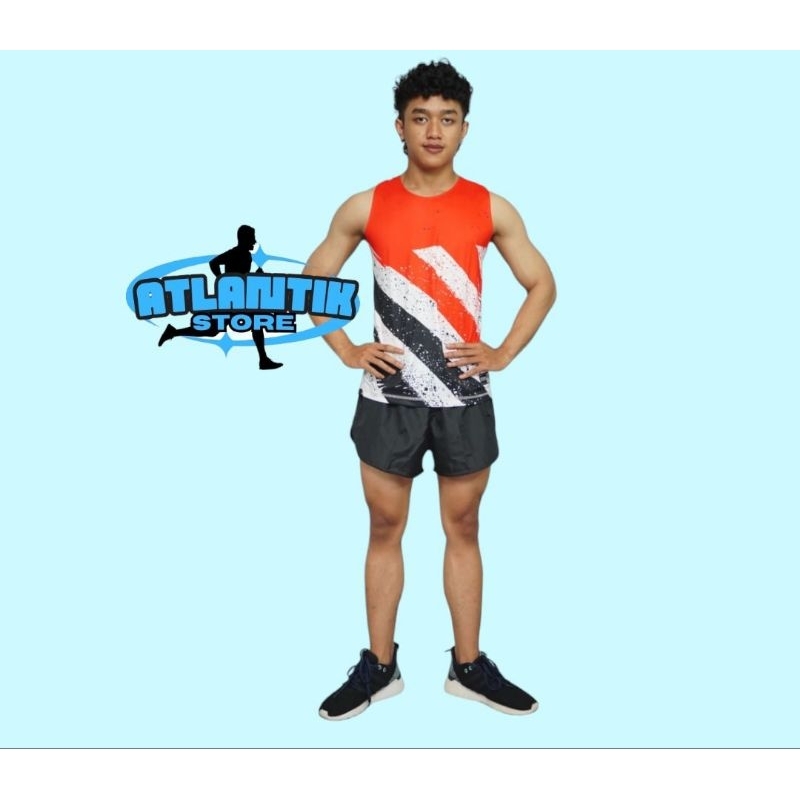 HPY Atlan Sport Jersey Singlet Olahraga Pria Fullprinting