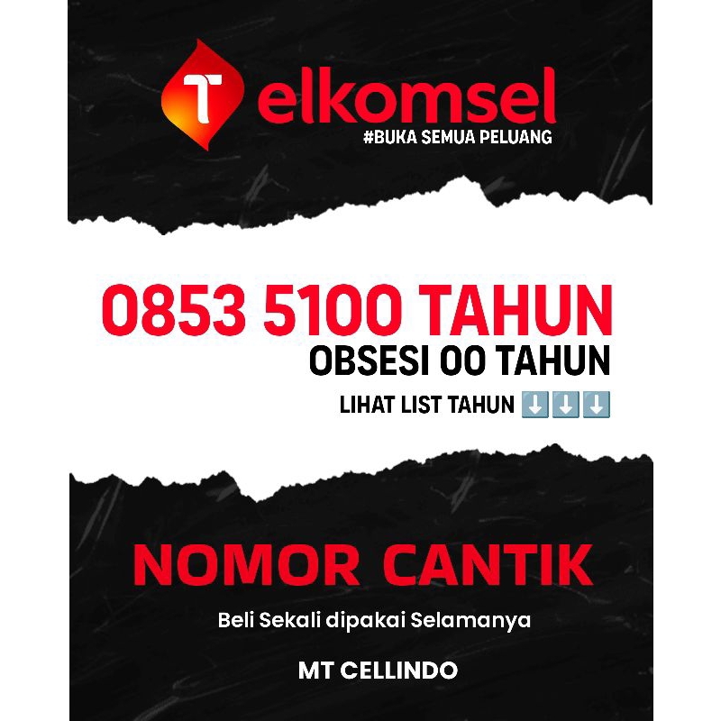 Nomer Cantik Kartu AS Pola Ribuan Tahun Lahir