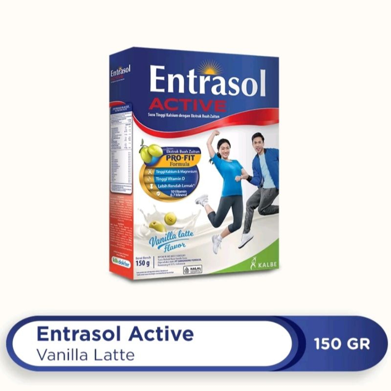 

Susu Entrasol Active 150gr Rasa Cokelat dan Vanila