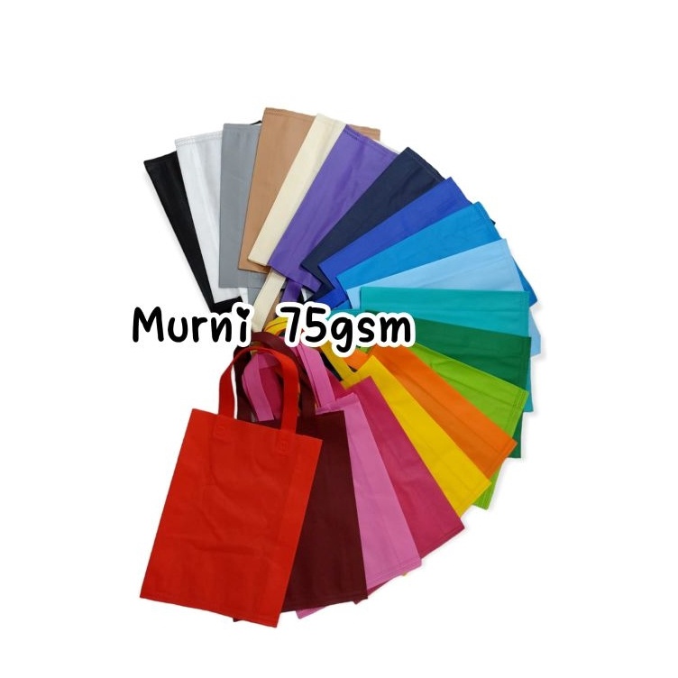 

Hemat Spesial LUSINAN Goodiebag 3x4x8 TEBAL 75GSM tas spundbontas hamper