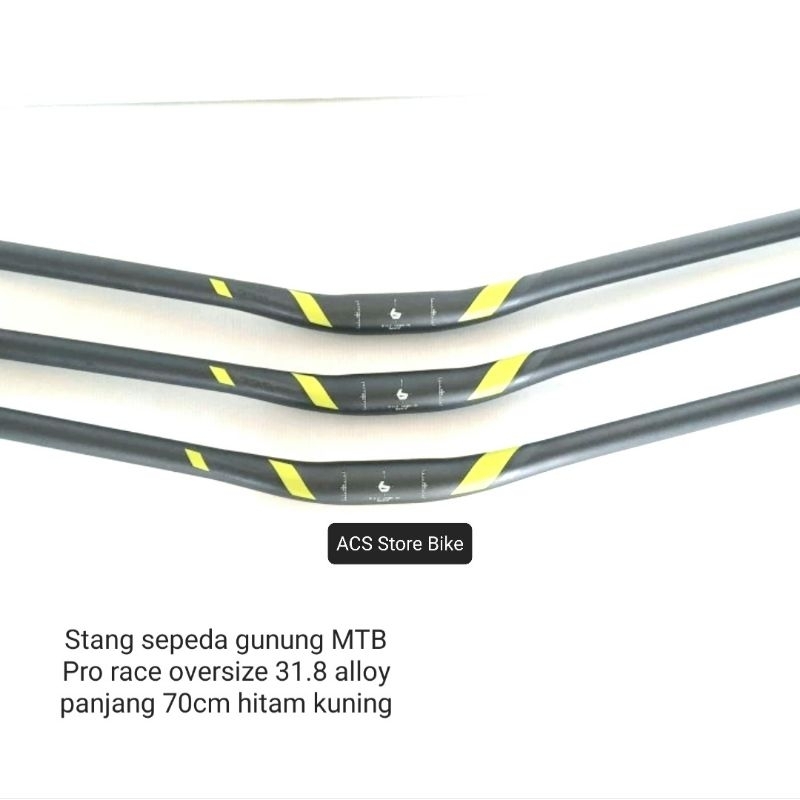 STANG SEPEDA GUNUNG MTB PRO RACE OVERSIZE 31.8 ALLOY PANJANG 70cm RISE 15°