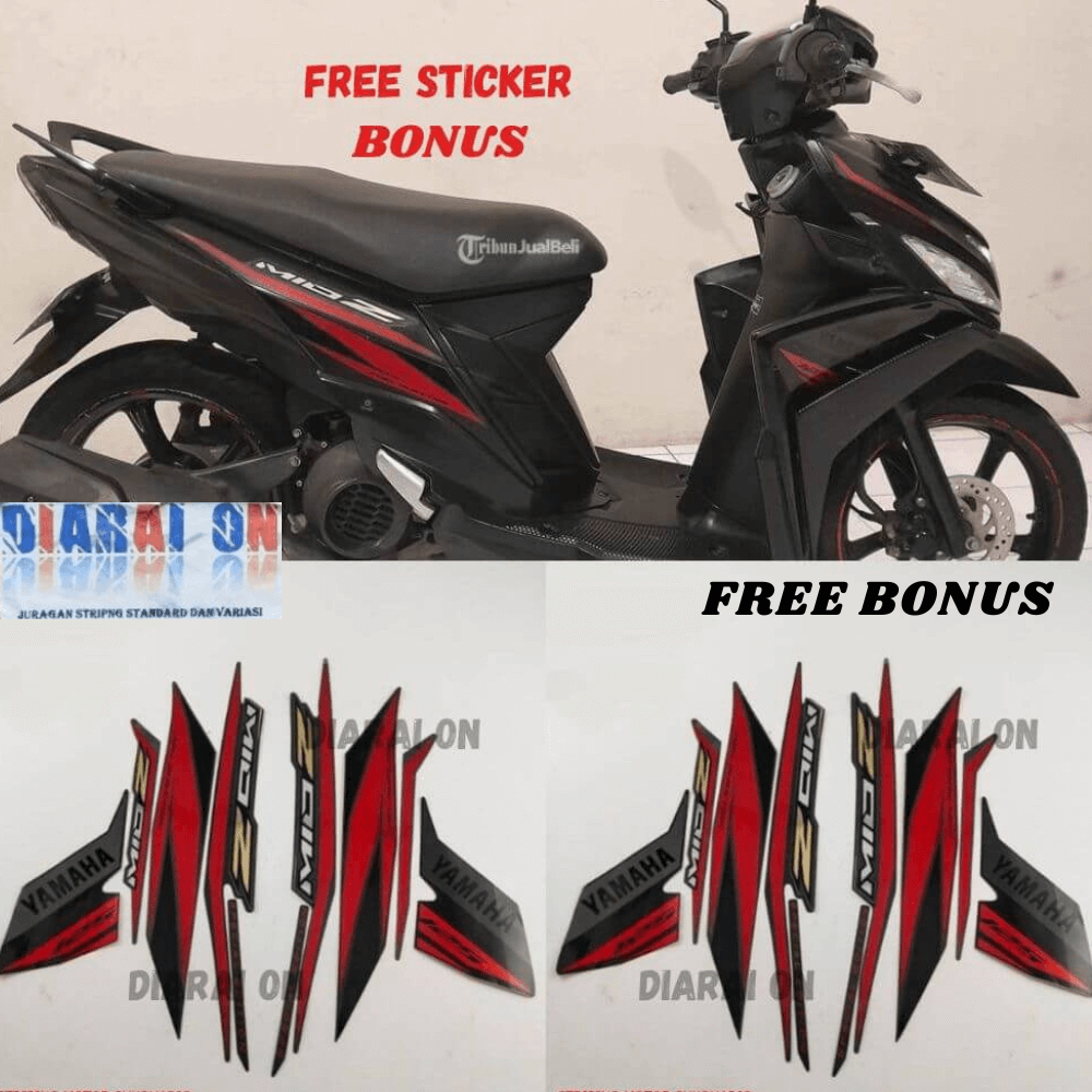 Stiker Striping Yamaha Mio Z 2016 2017 - Mio Z 125 Mio Hitam Murah