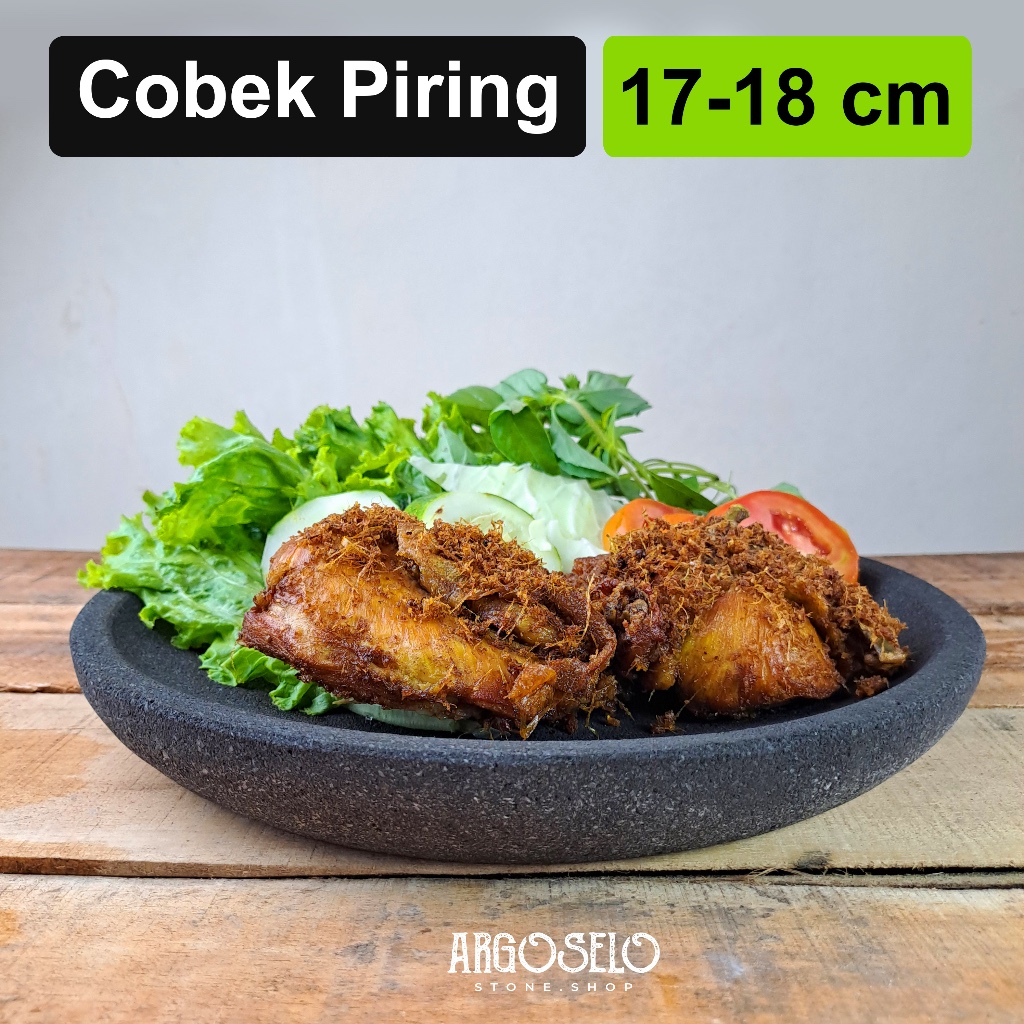 COBEK TIPIS UKURAN 17-18 cm - cobek tipis - cobek sajian - Asli Muntilan Magelang