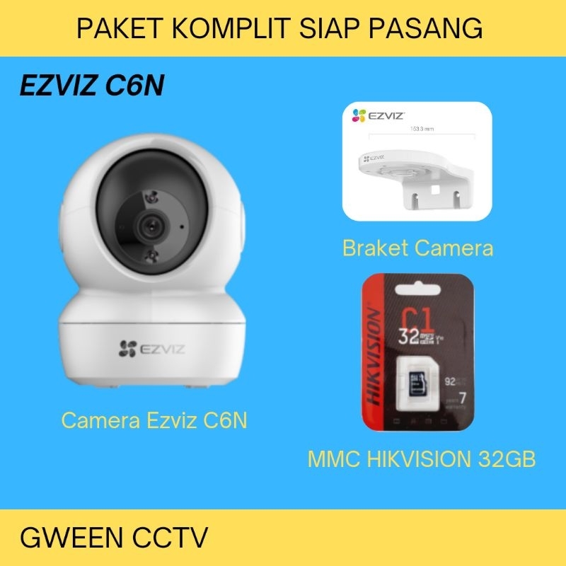 EZVIZ C6N + BRAKET EZVIZ + MEMORI 32GB