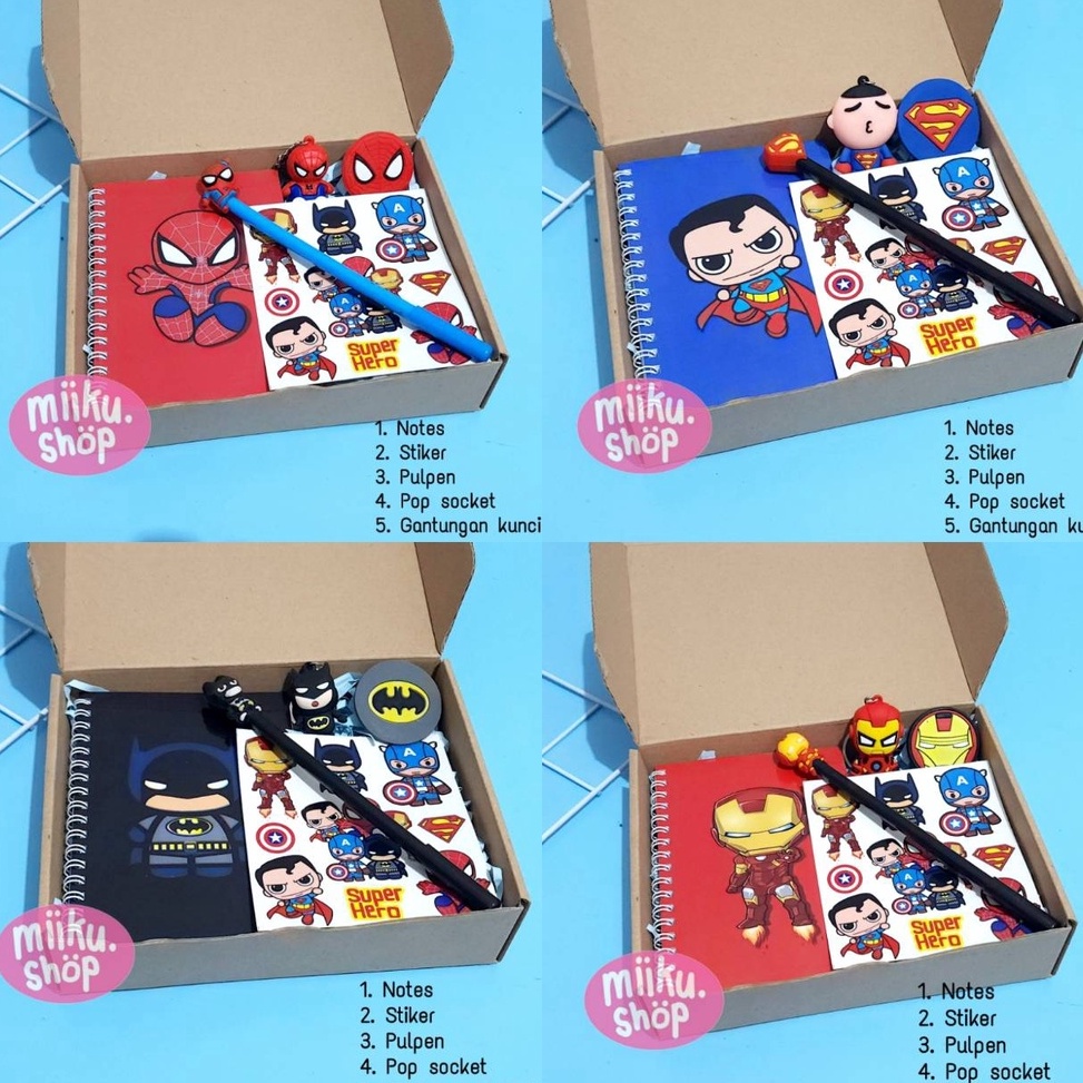 

Sale Diskon HAMPERS GIFT BOX ANAK KARAKTER SPIDERMAN IRONMAN BATMAN SUPERMAN