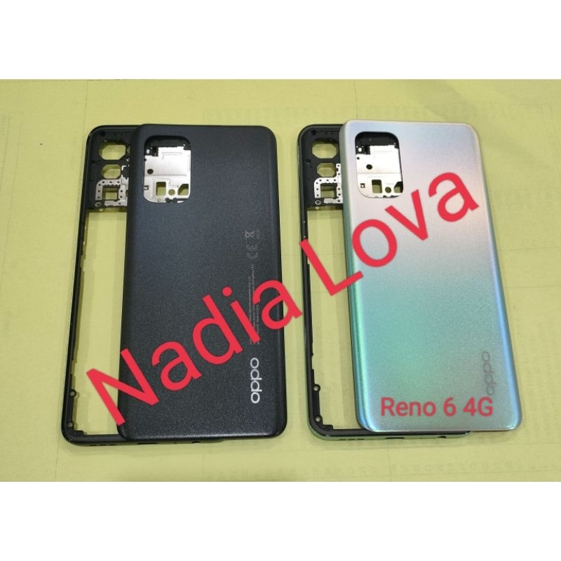 Kesing Fullset Casing Fullset Backdoor + Bezel Oppo Reno 6 4G