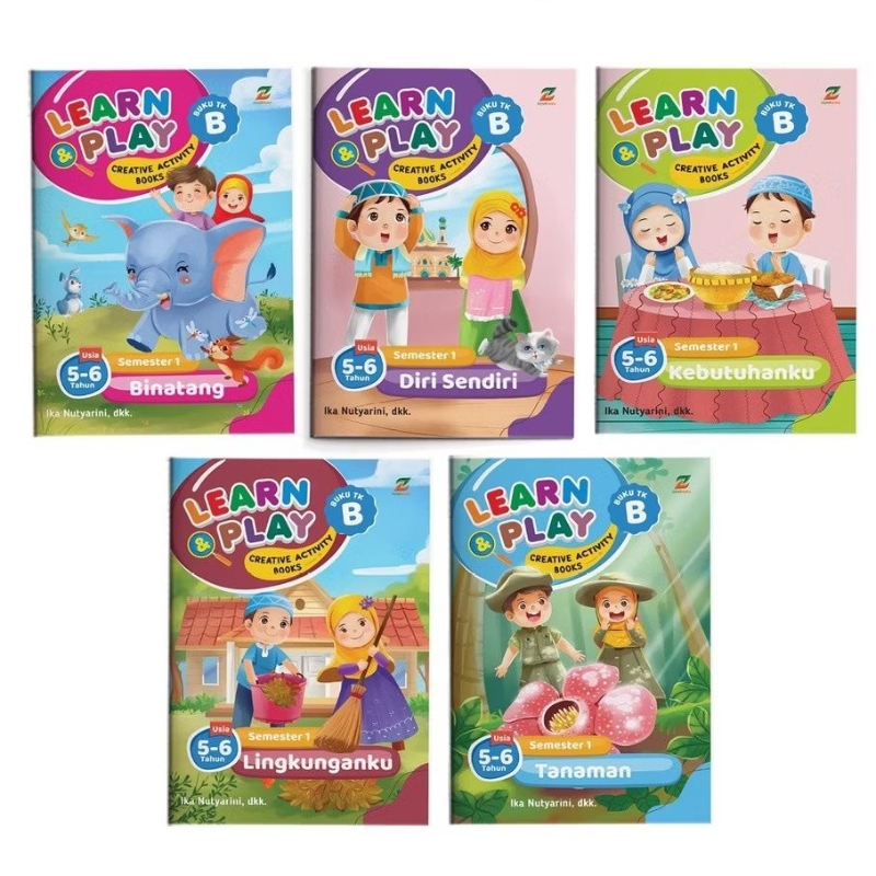 [BA x Ziyad] Isi 5 Buku Bonus Panduan Guru Buku TK - Learn & Play Bonus Buku TK B Semester 1
