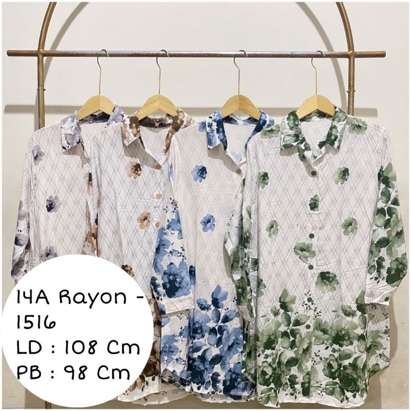 Tunik wanita // Tunik  bahan Rayon motif bunga