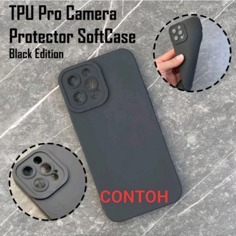 Case full polos Black Matte For Infinix Hot 8 Candy Case Tpu Camera